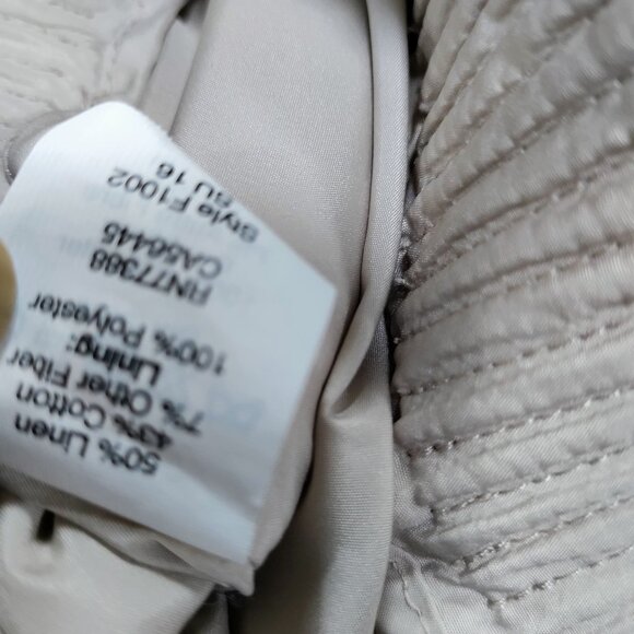 J.Crew Twee Linen Blend Metallic Champagne Elastic Waist Lined Mini Skirt Size 6 - Picture 5 of 10